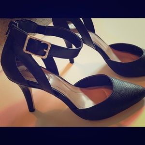 Black ankle stilettos